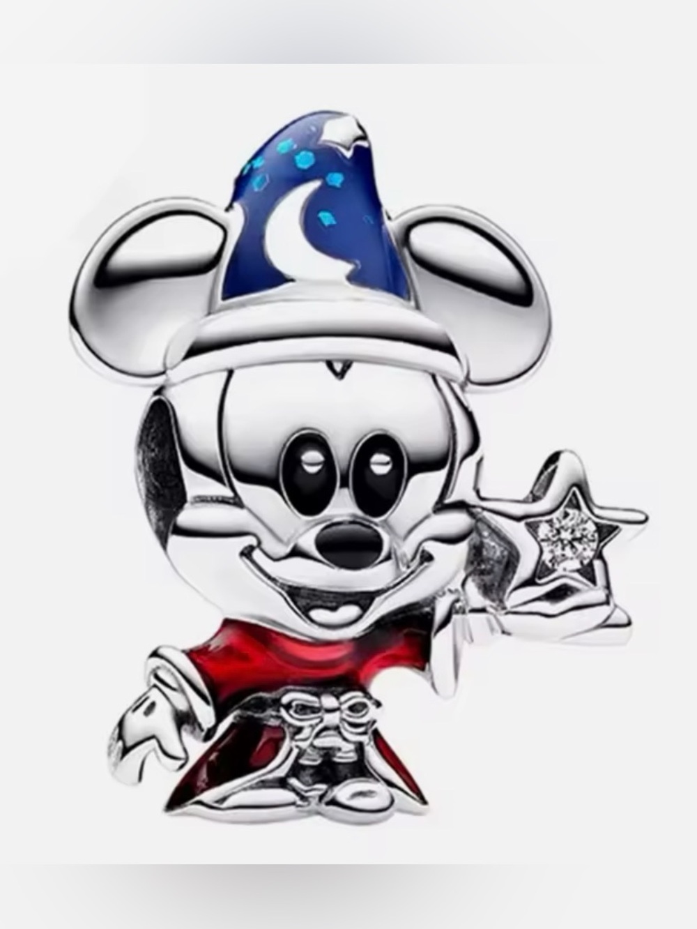 Silver, Red & Blue Mickey Mouse Disney Charm